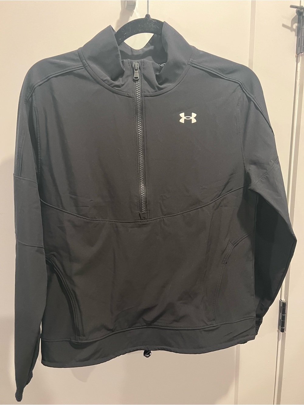 Under Armour Black Performance Top with Logo Trim